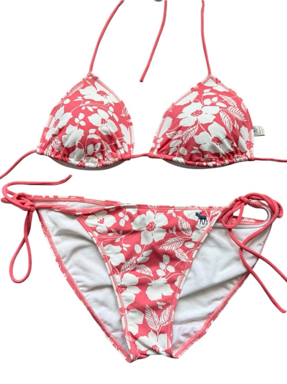 Abercrombie and Fitch Pink Floral String Bikini Set